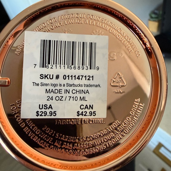 Starbucks Rose Gold Tumbler - Picture 2 of 2